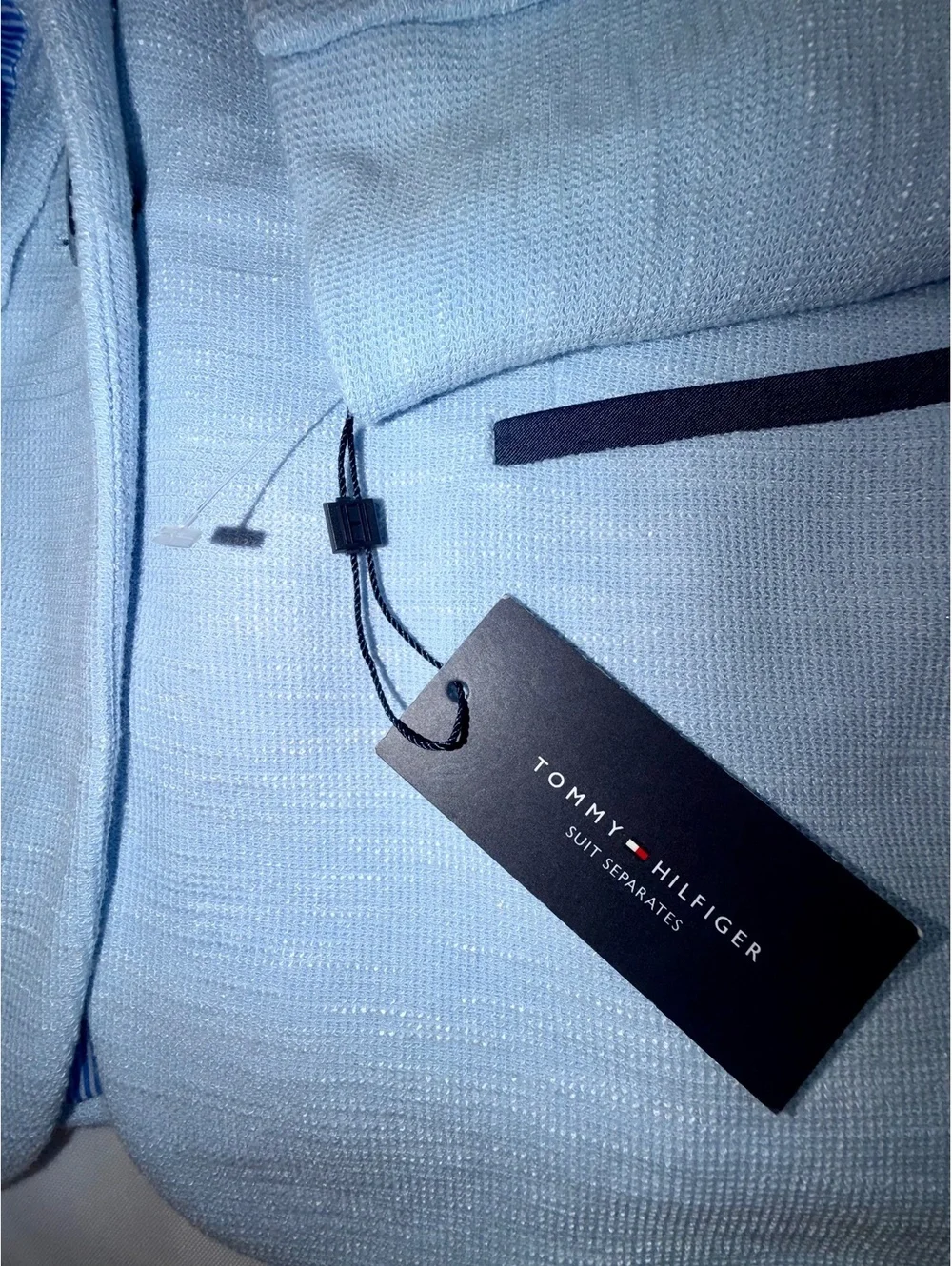 Tommy Hilfiger light blue blazer with elbow patches